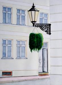 Ülikooli Str.  Watercolor, 24x30 cm. By Georgi Slavin