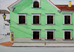Kompanii Str.  Watercolor, 30x40 cm. By Georgi Slavin