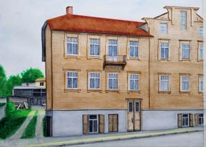 Tähe Str. Watercolor, 24x30 cm. By Georgi Slavin