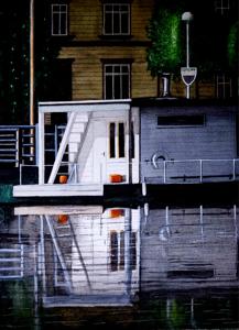 Emajõgi. Morning. Watercolor, 24x32 cm. By Georgi Slavin