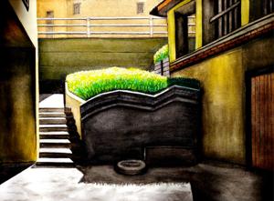 Riia Str. Watercolor, 24x32 cm. By Georgi Slavin