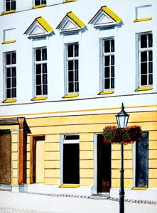Town square. Watercolor, 30x40 cm. By Georgi Slavin