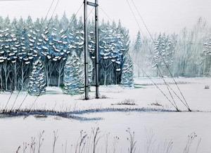 Winter. markers, 18x24 cm. By Georgi Slavin
