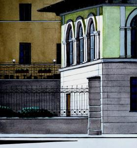Ülikooli Str. Evening. Watercolor, 30x40 cm. By Georgi Slavin