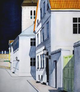 Ülikooli Str. Watercolor, 30x40 cm. By Georgi Slavin