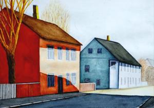 Tähe Str. Watercolor, 24x30 cm. By Georgi Slavin