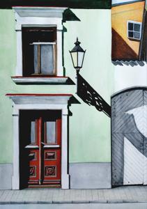 Kompanii Str. Watercolor, 30x40 By Georgi Slavin