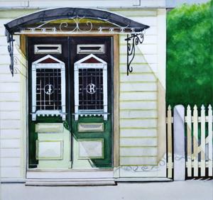Veski Str. Watercolor, 28x28 cm. By Georgi Slavin