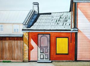 Kastani Str. Watercolor, 24x30 cm. By Georgi Slavin