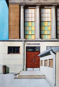 Market Building. Watercolor, 30x40 cm. By Georgi Slavin