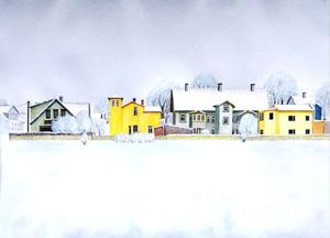 August Kitsbergi Str. . Watercolor, 30x40 cm. By Georgi Slavin