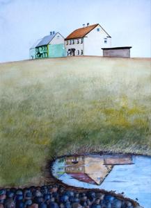 Mäe Str. Watercolor, 30x40 cm. By Georgi Slavin