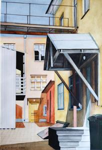 Küütri Str. Watercolor, 30x40 cm. By Georgi Slavin