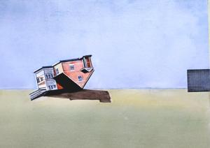 Roosi Str. Watercolor, 30x40 cm. By Georgi Slavin