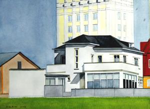 Õpetaja Str. Watercolor, 30x40 cm. By Georgi Slavin