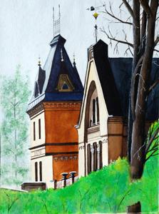 Kassitoome. Watercolor, 24x30 cm. By Georgi Slavin
