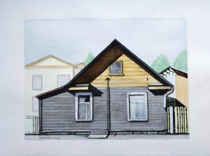 Veski Str. Watercolor, 24x30 cm. By Georgi Slavin
