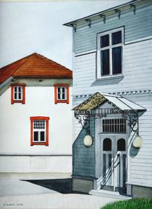 Kitsas Str. Watercolor, 30x40 cm. By Georgi Slavin