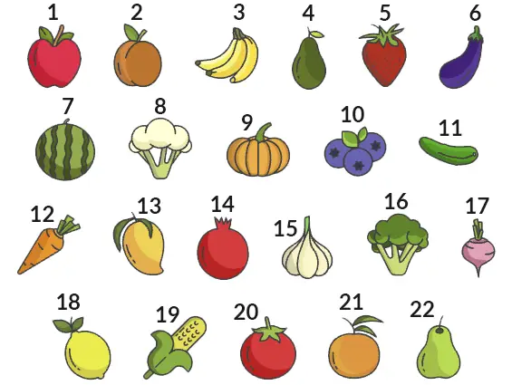 Fruits and vegetables | English A2 vocabulary exercises
