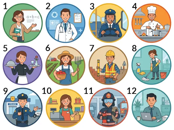 Jobs | A1 free English vocabulary exercises