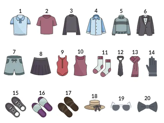 Clothes | English A2 vocabulary exercises