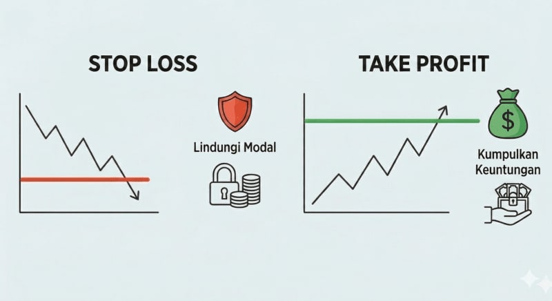 Penjelasan stop loss dan take profit dalam trading forex