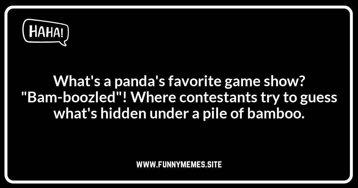 Panda Jokes that are Un-bear-ably Funny: A Comedian's Guide