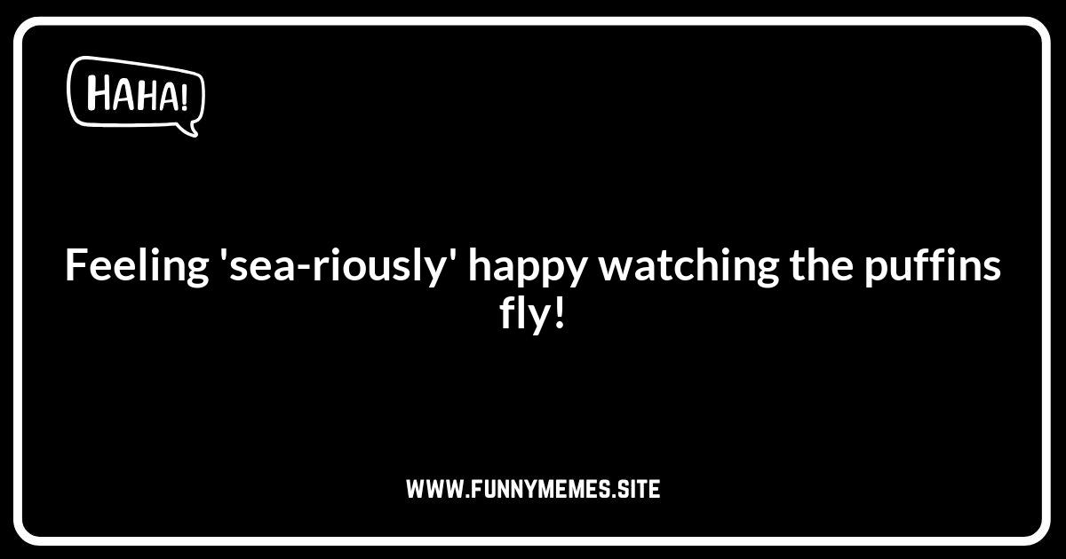 Puffin Puns About Flying and the Sea