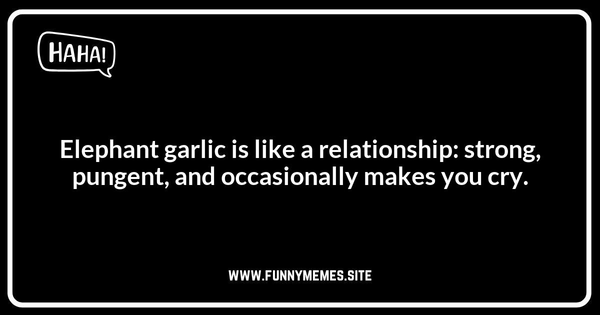Spicy Elephant Garlic Jokes That Will Make You Cry (Laughing!)