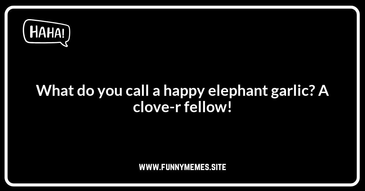 Clean Elephant Garlic Jokes for All Ages