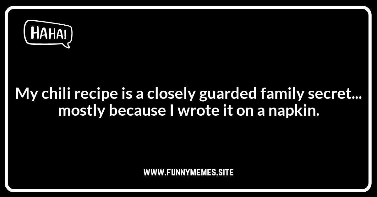 Chili Recipe Jokes: Cooking Up Laughter