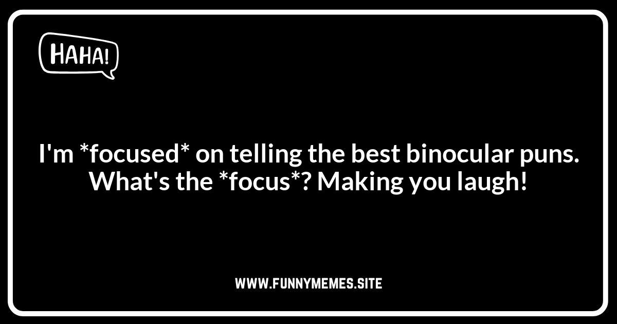 Binoculars Puns: Focusing on the Punchline