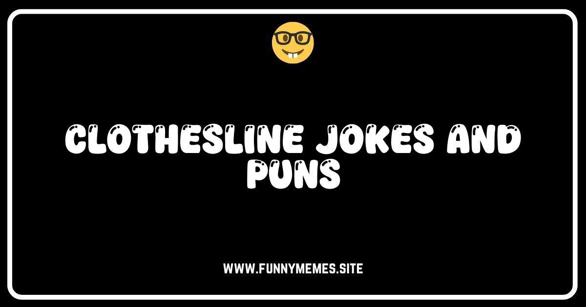 Clothesline Comedy: Hilarious Jokes and Puns to Hang Around
