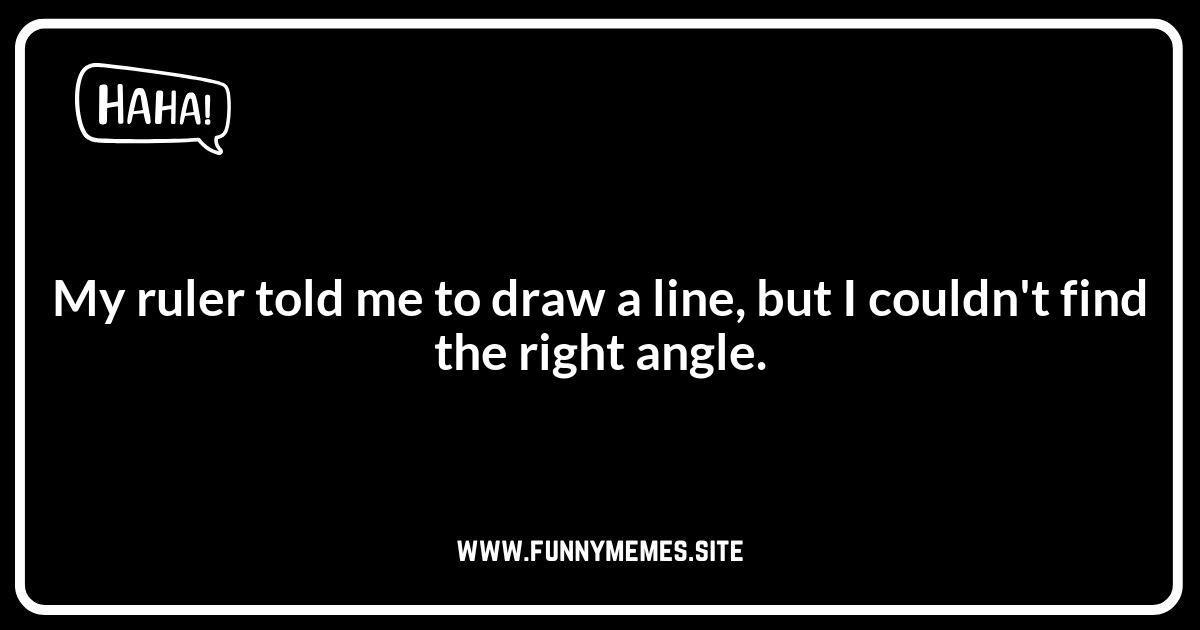 Clever Ruler Puns About Lines and Angles