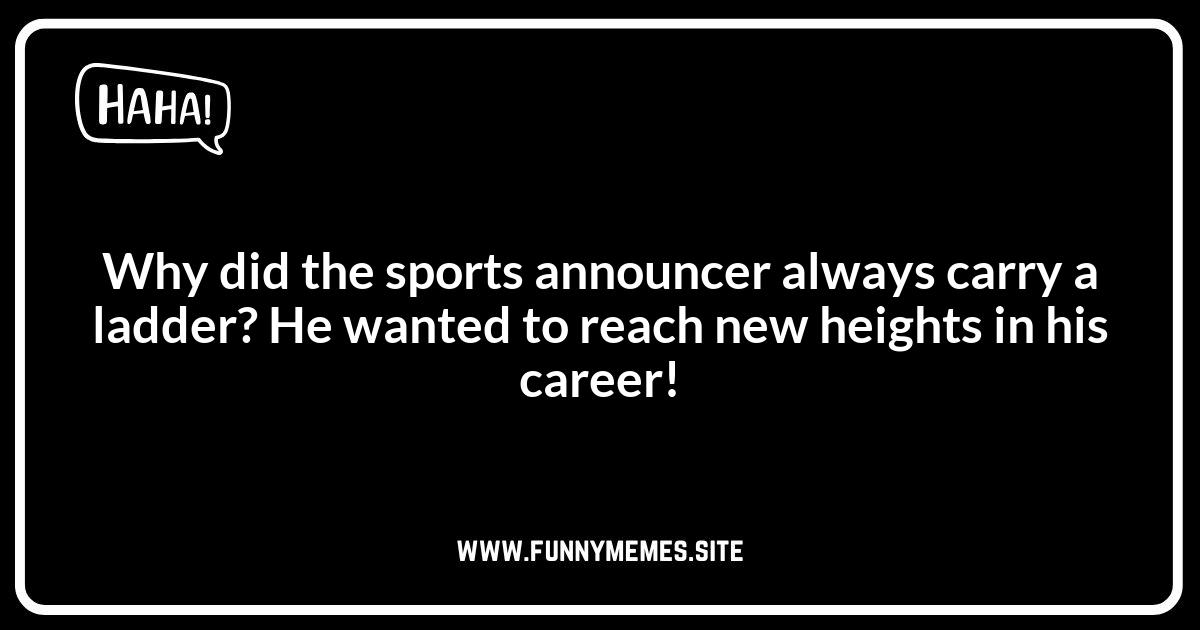 Sporting Event Jokes About Announcers