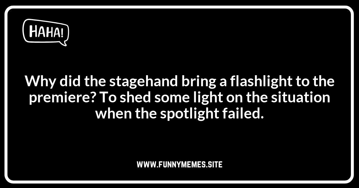 Behind-the-Scenes Theater Premiere Jokes