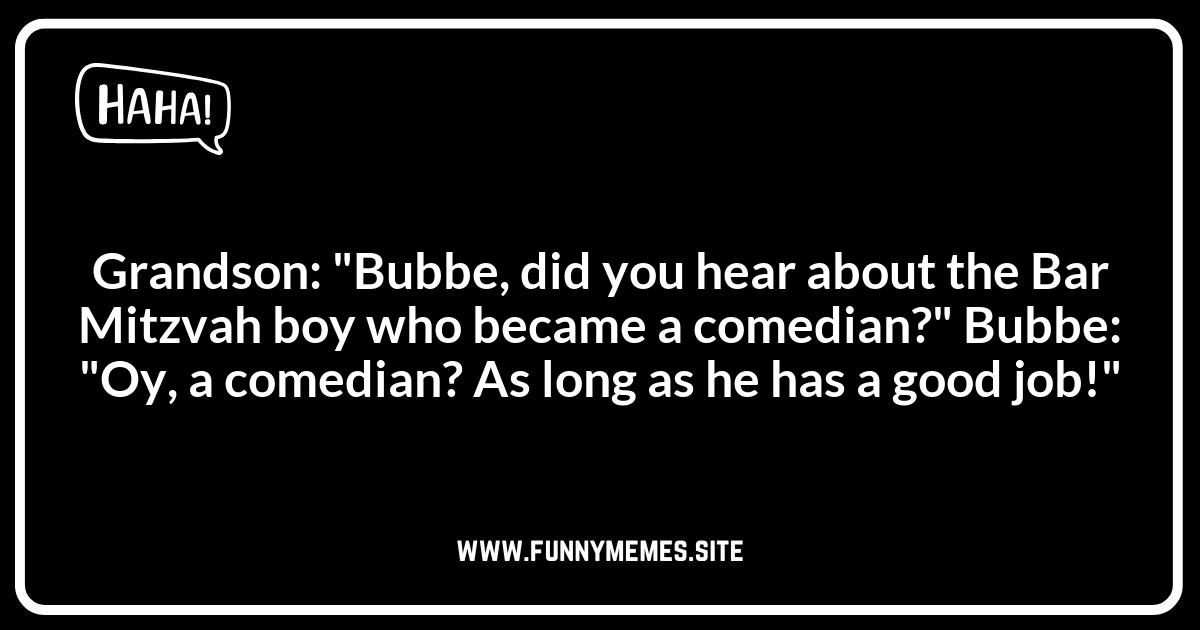 Bar Mitzvah Jokes for Grandparents: A Bubbe-Approved Laugh