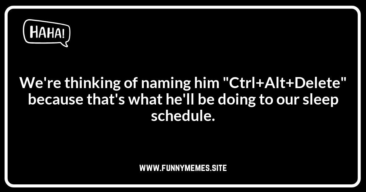 Gender Reveal Party Jokes About Names