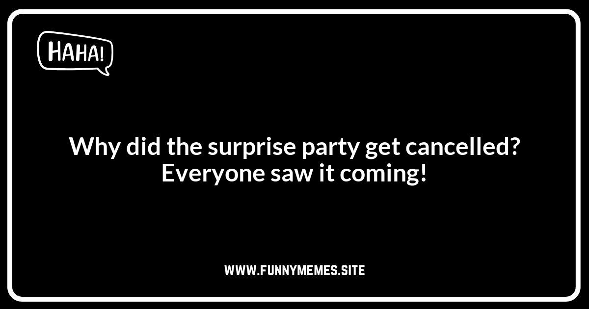 Surprise Party Jokes: The Element of Surprise