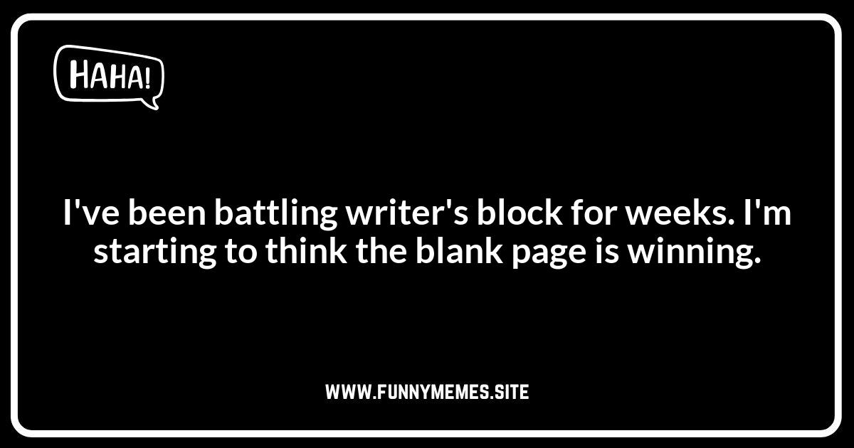 Writer Jokes: Jokes About Writer's Block