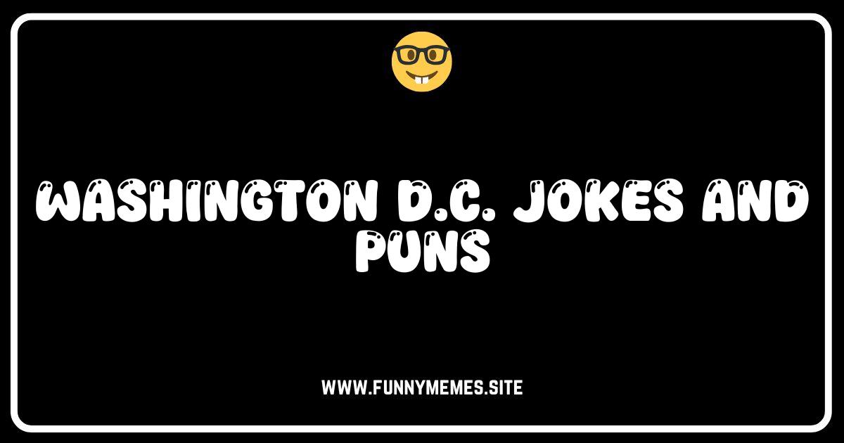 D.C. You're Laughing: The Best Washington D.C. Jokes & Puns!
