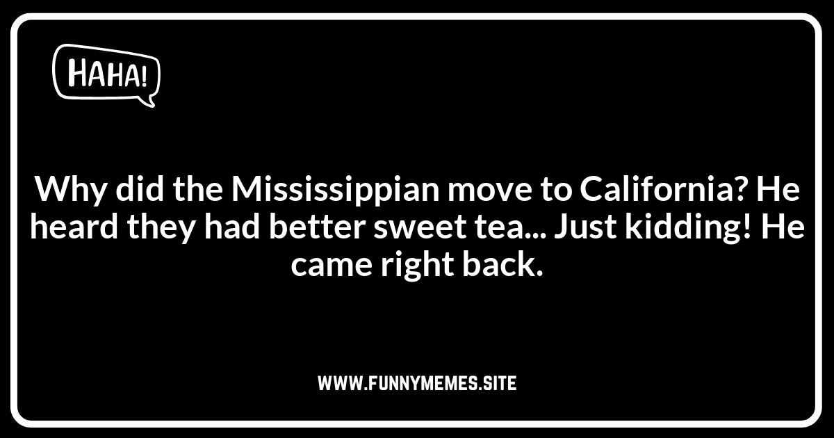 Mississippi Jokes: Mississippi vs. Other States