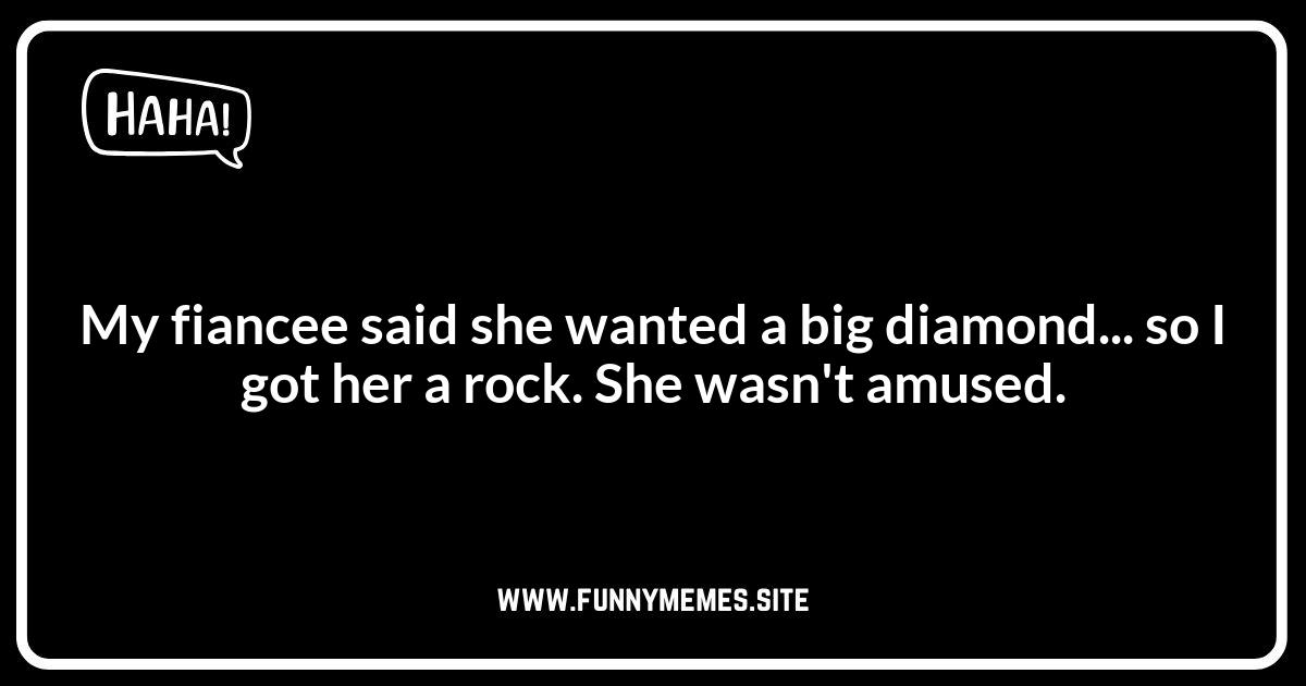 Diamond Engagement Jokes: Shining with Humor