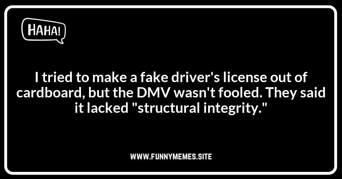 DIY Driver's License Jokes: Crafting Your Own Comedy