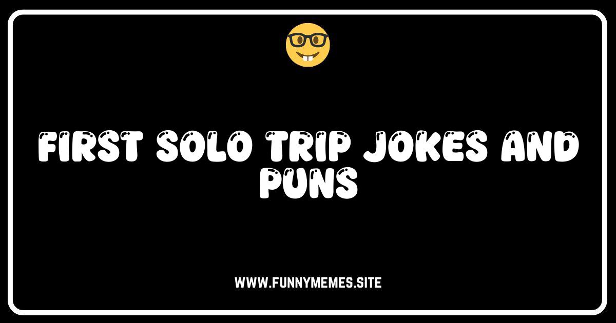 My First Solo Trip: Hilarious Jokes and Puns for the Lone Wolf Traveler
