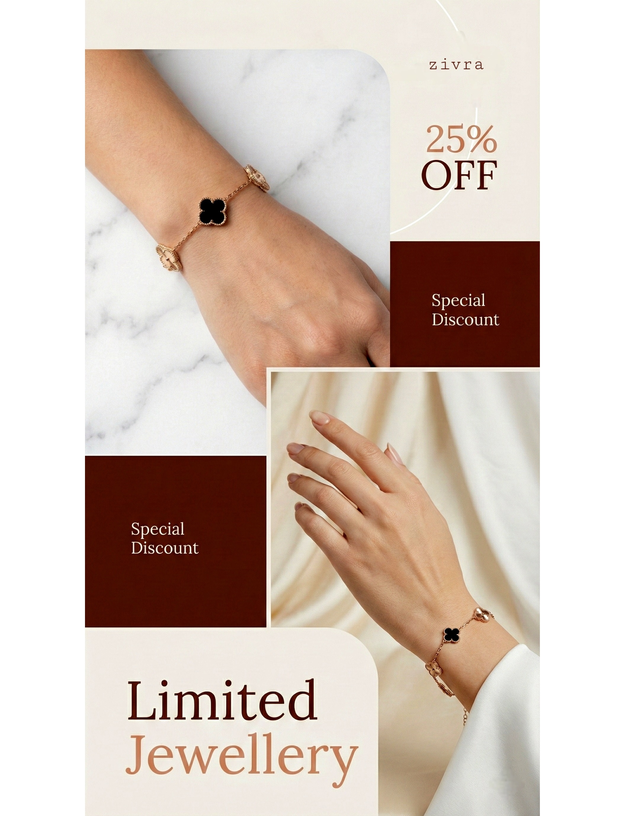 Elegant Clover Charm Bracelet