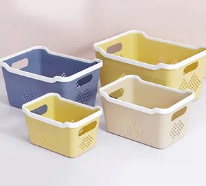 الأدوات المنزلية المحمولة رخيصة كتاب الغسيل الجرف سلة سلة التخزين البلاستيكية