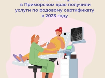 Более 7 тысяч матерей в Приморском крае получили услуги по родовому сертификату в 2023 году