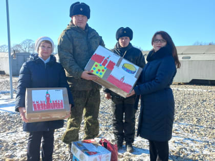 Подарки от всей души: на военный полигон доставлены подарки от малышей детского сада «Парус»