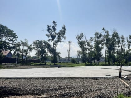 В парке «Аскольд» идет асфальтирование велодорожек